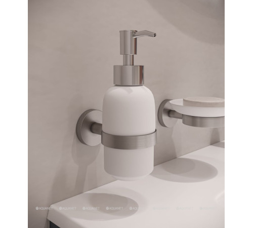 Дозатор для мыла Allen Brau Priority керамический белый/матовый никель 6.31006-BN