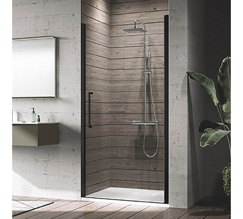 Душевая дверь Novellini Young 1B 97-101х200 см распашная черный Y21B97-1H