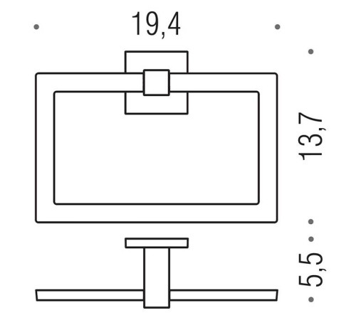 Полотенцедержатель-кольцо Colombo Design Basic Q хром B3731.CR