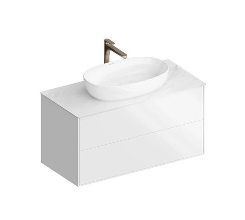 Тумба подвесная Kerama Marazzi Plaza Modern 100x48 см 2 ящика белая PLB.M.1