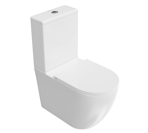 Унитаз-моноблок Catalano Sfera 66х36 см безободковый белый глянцевый SF.wc.01