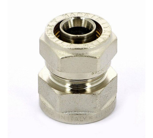 Муфта переходная латунная никелированная Tiemme 16x3/8 ВР 1600069