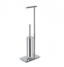 Стойка напольная Colombo Design Square с держателем бумаги и ершиком PVD сталь B9907.HPS1