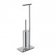 Стойка напольная Colombo Design Square с держателем бумаги и ершиком PVD сталь B9907.HPS1