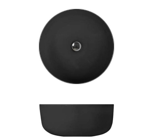 Раковина-чаша Kerasan Nolita 40х15 см без отверстия черный матовый 534431