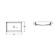 Раковина накладная Azzurra Elegance Squared 60x38x12.5 см без отв. ELLA060380Q0BI
