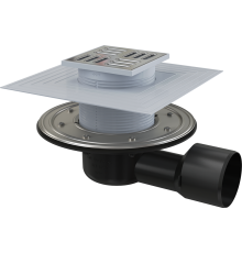 Трап для душа AlcaPlast 105x105/50/75 мм боковой выпуск решетка нержавеющая сталь APV3344