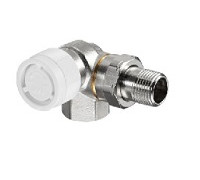 Вентиль термостатический Oventrop серия AV9 угловой трехосевой DN 15 1/2 левый 1183472