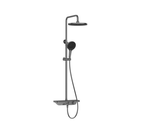 Душевая система AQUADEUS CHUVA с изливом оружейная сталь CHU0445