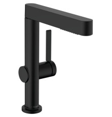 Смеситель для раковины hansgrohe Finoris 230 однорычажный с вытяжным душем 2jet и клапаном Push-Open матовый черный 76063670