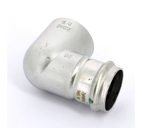 Угольник переходной Viega Sanpress Inox 90° 35х1 1/4 пресс-В компактный нержавеющая сталь 437053