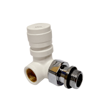 Вентиль на подачу вертикальный SR Rubinetterie Tondera 1/2 ручной левый белый 0617-1500VC0A