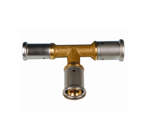 Тройник пресс-фитинг HENCO латунный переходной уменьшенный 32x20x26 мм 11P-322026