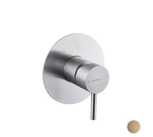 Смеситель для душа встраиваемый Newform X-STEEL 316 PVD Brushed pale gold 69675EX.59.098