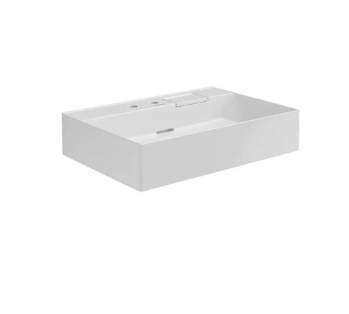 Раковина подвесная Kerama Marazzi Logica 70х48 см 2 отверстия белый глянец LO.wb.70.2