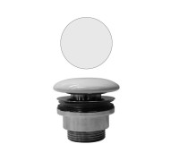 Донный клапан GSI PVC09 с открытым сливом для раковин без перелива белый матовый PVC09