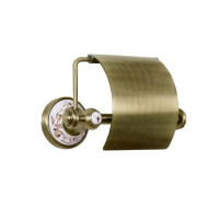Держатель для туалетной бумаги Boheme Provanse подвесной с крышкой бронза 10801