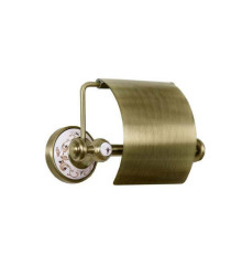 Держатель для туалетной бумаги Boheme Provanse подвесной с крышкой бронза 10801