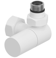 Вентиль регулировки температуры Сунержа 3D правый цилиндр G 1/2 x G 3/4 белый матовый 30-1403-1234