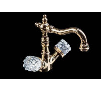 Смеситель для раковины Boheme Crystal высокий золото 292-CRST
