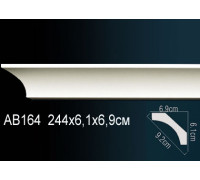 Карниз потолочный Perfect AB164 полиуретановый 45x45x2000 мм AB164