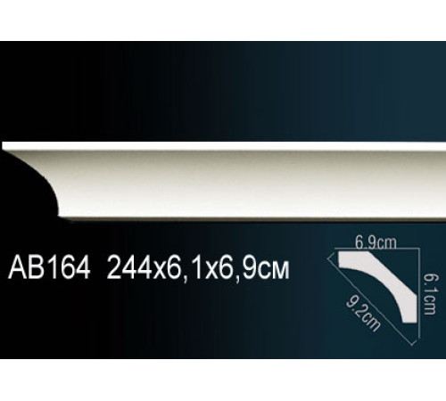 Карниз потолочный Perfect AB164 полиуретановый 45x45x2000 мм AB164