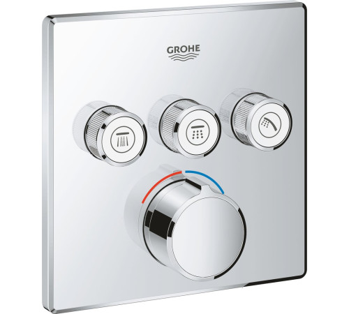 Смеситель для душа GROHE Grohtherm SmartControl внешняя часть на 3 выхода хром 29149000
