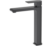 Смеситель для раковины Aquanet Лира высокий 237 мм без донного клапана матовый черный AQ1404MB