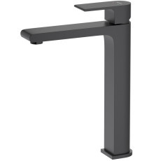 Смеситель для раковины Aquanet Лира высокий 237 мм без донного клапана матовый черный AQ1404MB