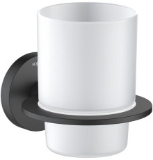 Стакан с держателем Aquanet Оберон матовый черный AQ4204MB