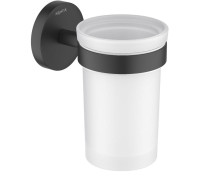 Стакан с держателем Aquanet Европа матовый черный AQ4104MB