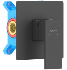 Смеситель для душа Aquanet Libra встраиваемый 1 режим комплект черный матовый AQ1666MB