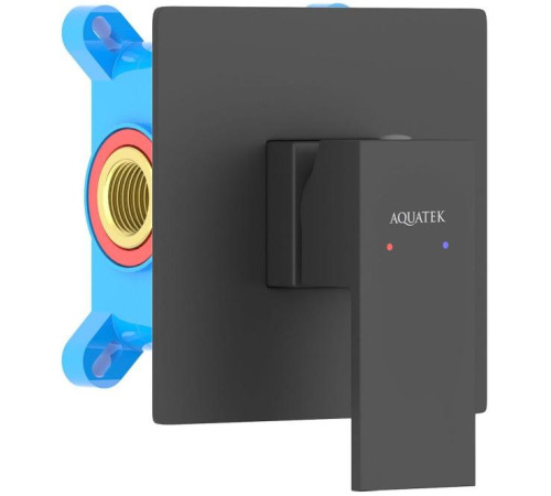 Смеситель для душа Aquanet Libra встраиваемый 1 режим комплект черный матовый AQ1666MB