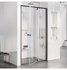 Душевая дверь двухэлементная Ravak Pivot PDOP2-100 черный транспарент 03GA0300Z1