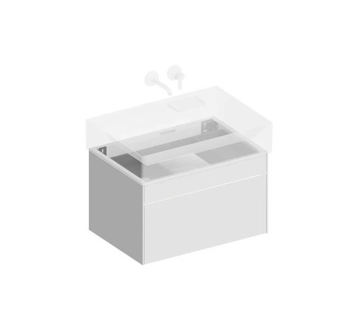 Тумба подвесная Kerama Marazzi Logica 67x46x40.3 см 2 ящика белоснежный LOG.70.2\WHT