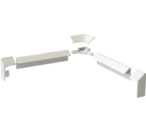 Комплект декоративных бордюров для ванн и поддонов Top Dekor 195 см белый глянцевый DEKOR-0000001