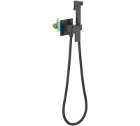 Комплект для гигиенического душа встроенный Aquatek Либра матовый черный AQ1022MB