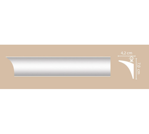 Плинтус потолочный DECOMASTER D209 70х42х2000 мм D209