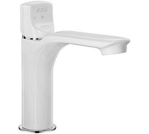 Смеситель для раковины Bravat MYRA 130 без донного клапана белый хром 104108986EX