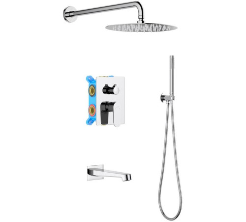 Душевой комплект 4 в 1 Aquanet Oberon 3 режима хром AQ1273CR