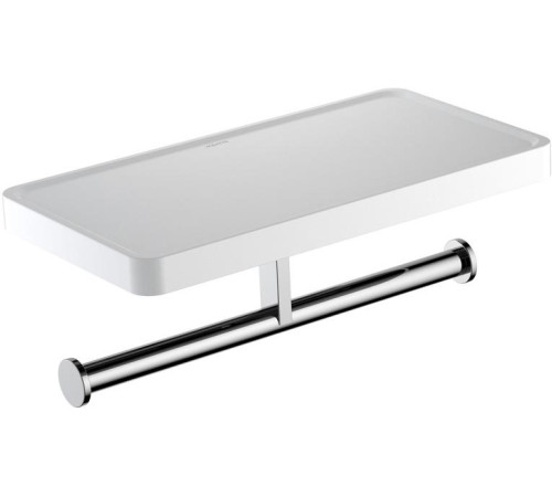 Бумагодержатель двойной с полкой Aquanet Europa хром AQ4919CR