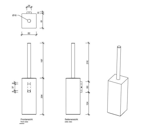 Ершик для унитаза Decor Walther Contract WSG подвесной хром 0651900