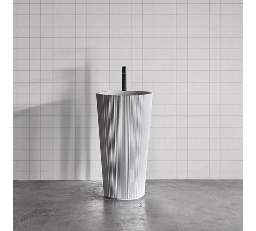 Раковина напольная Antonio Lupi Plisse 47х85 см Flumood белая PLISSE