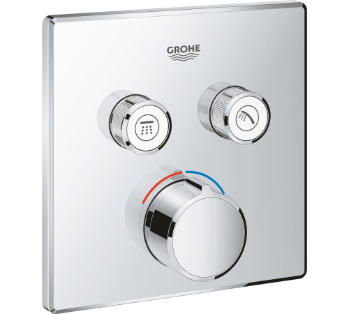 Смеситель для душа GROHE Grohtherm SmartControl внешняя часть на 2 выхода хром 29148000