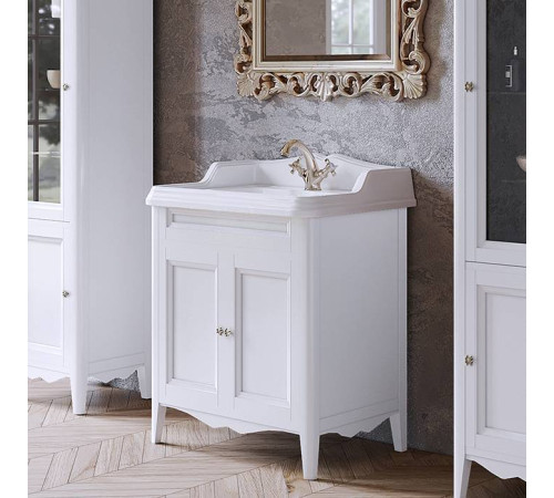 Комплект мебели для ванной Tiffany World Veronica Nuovo 73 см напольный белый VER2073-B/AR834bi