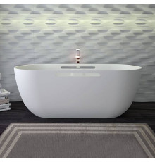 Ванна отдельностоящая Knief Lotus 170х75х63 см Stone Click-Clack с ручками белая матовая 0600-610-01