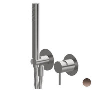 Смеситель для душа Newform X-STEEL 316 встраиваемый с ручным душем и шлангом 150 см PVD brushed copper bronze 69676EX.59.067