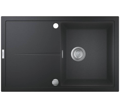Мойка кухонная композитная GROHE K400 с крылом 780x500 мм черный гранит 31639AP0