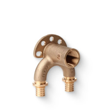 Угольник настенный проточный Rehau RAUTITAN RX+ 16/16-Rp 1/2 длинный 14564191001