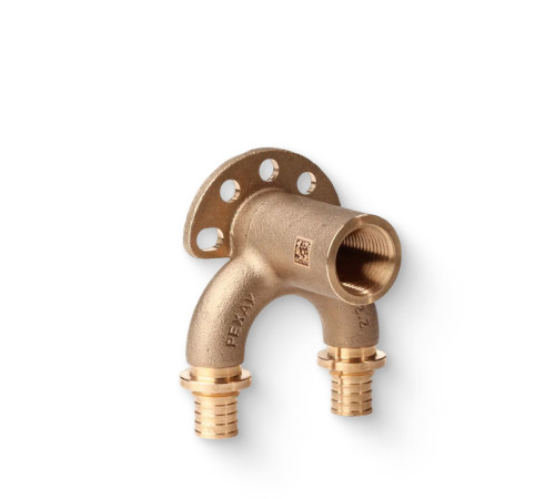 Угольник настенный проточный Rehau RAUTITAN RX+ 20/20-Rp 1/2 длинный 14564201001